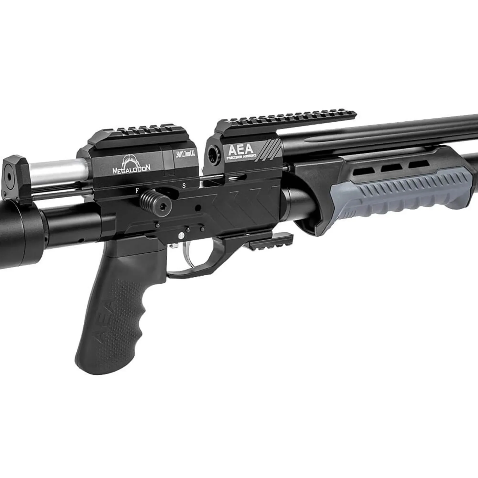 AEA Megalodon 22 Inch PCP Air Rifle .50 Caliber - Black Pump Action - Image 3