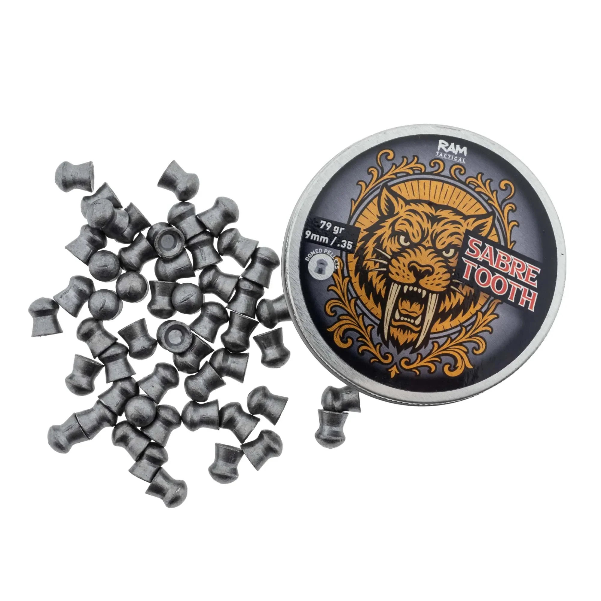 BinTac .357 / 9mm Domed Pellets 79gr – 100 pcs – Grey - Image 2