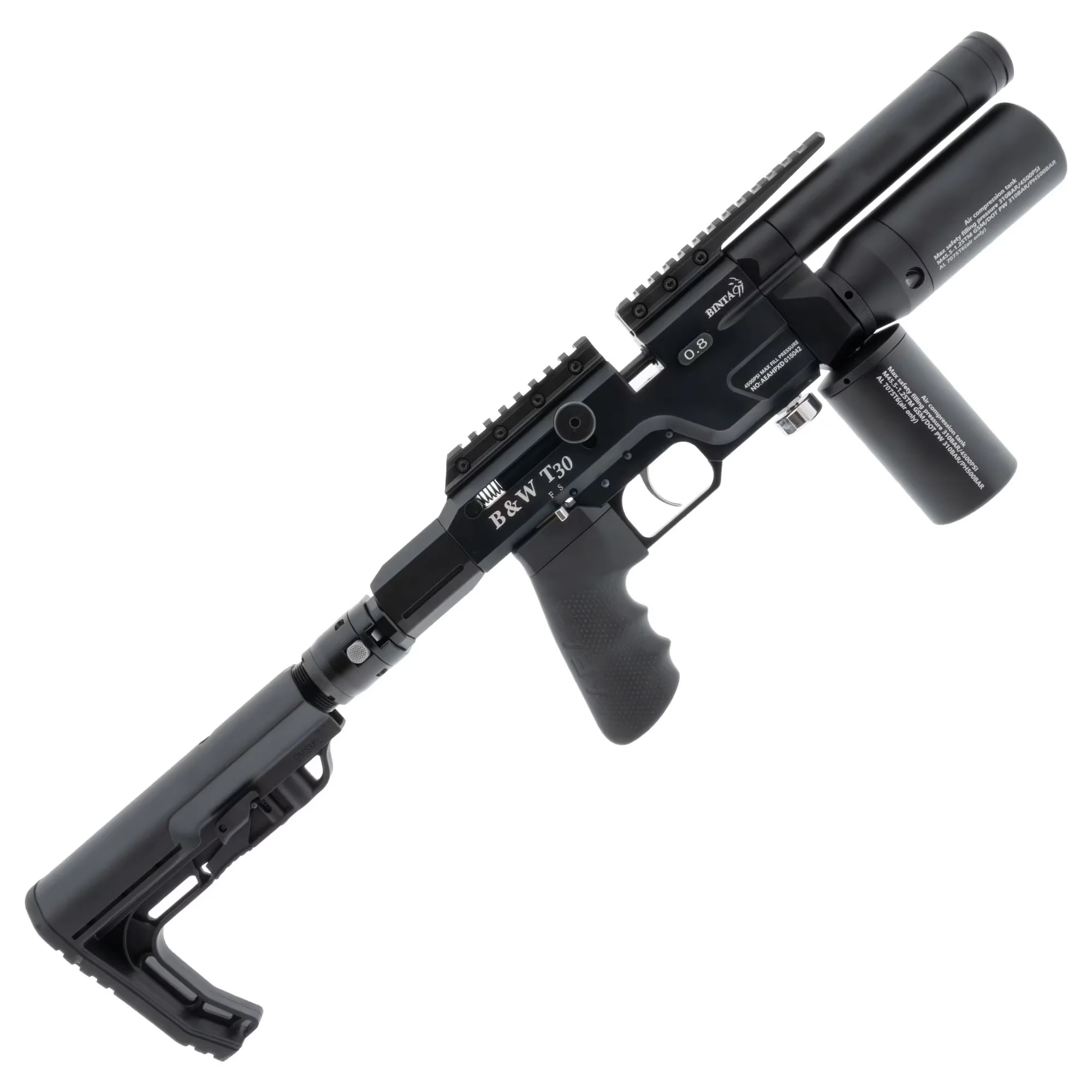 BinTac T30 Folded Stock PCP Air Rifle | 7.62 mm / .30 | 16 Joule