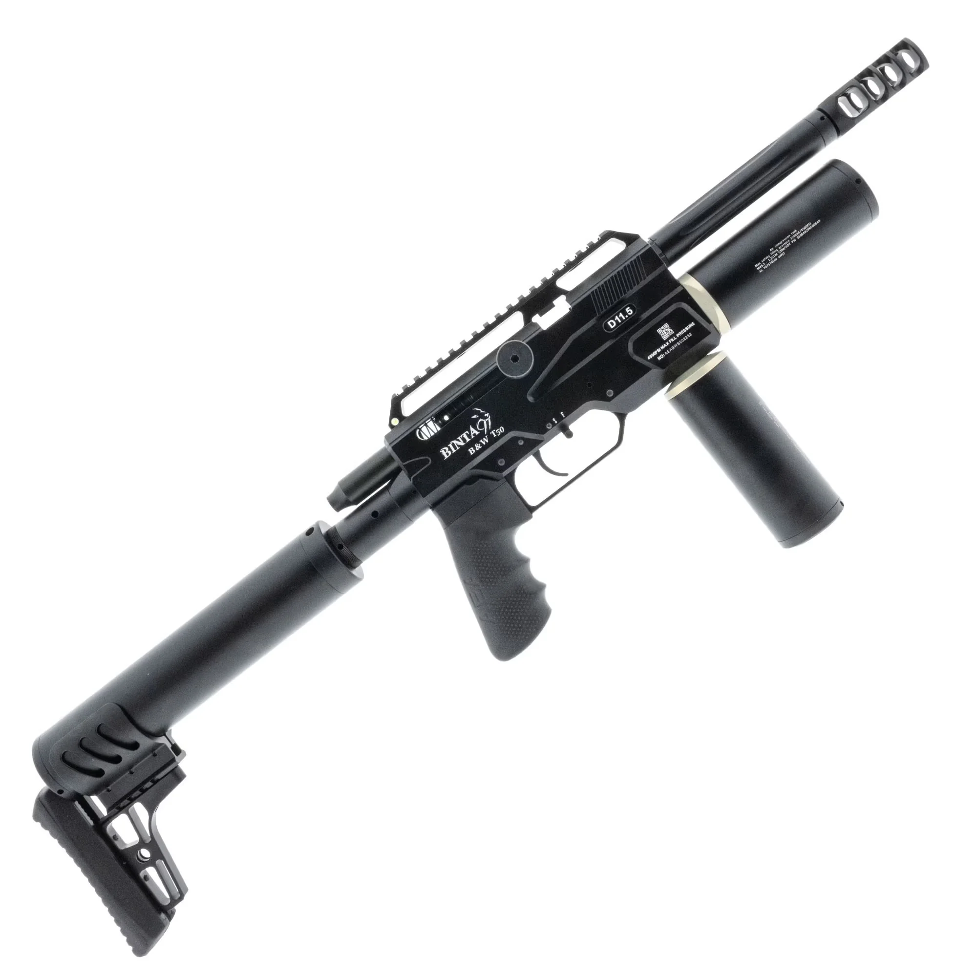 BinTac T50 .50 Caliber Semi-Auto PCP Air Rifle - 16 Joule