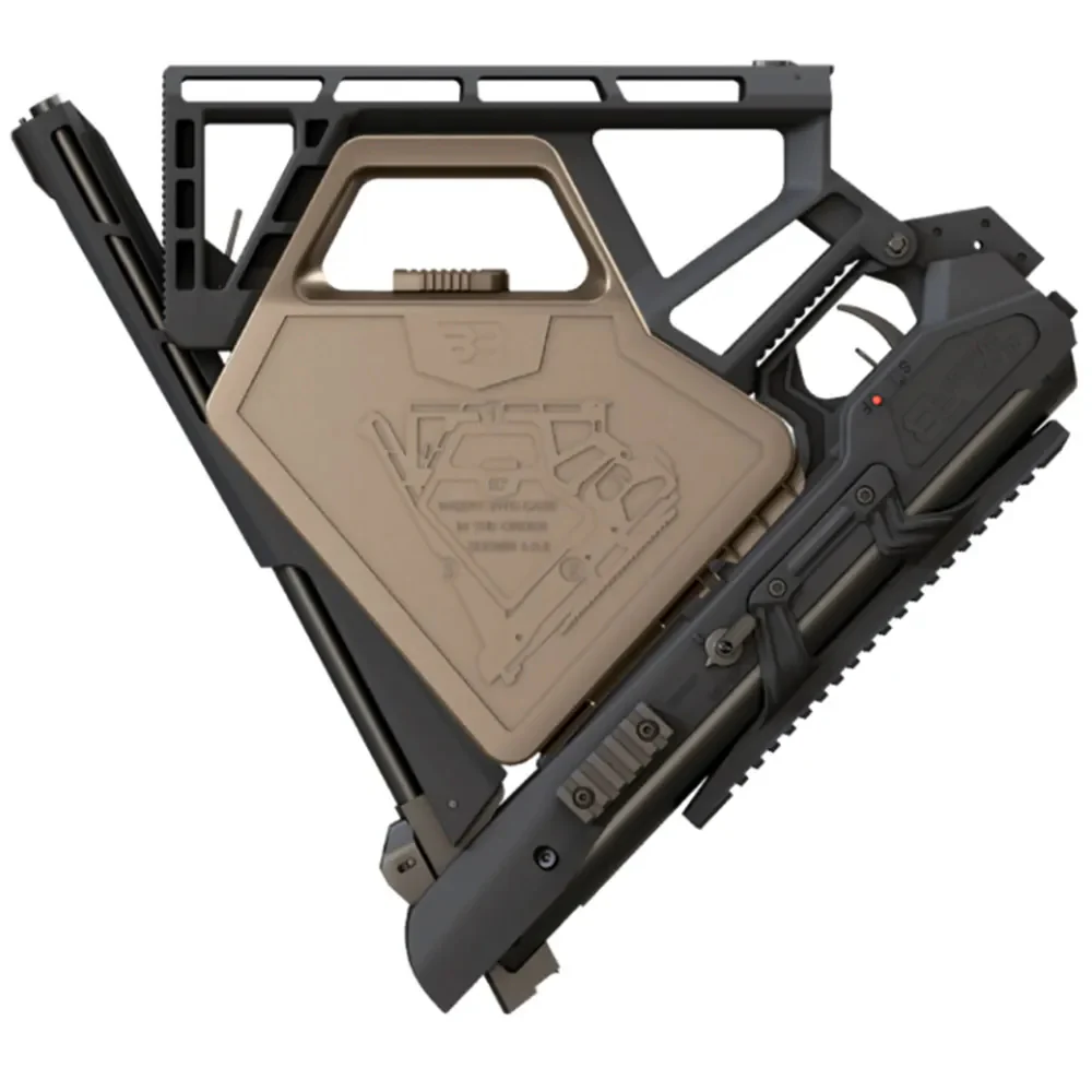 Black Bunker BM8 Foldable Survival Air Rifle - 5.5mm (.22) - Black - Image 3