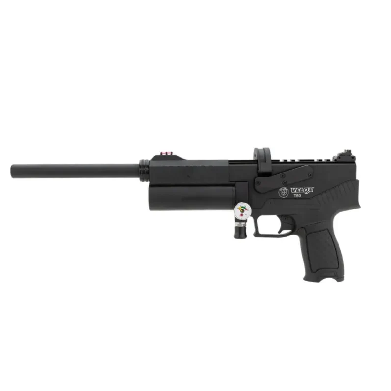 Hatsan Velox T50 .50 Caliber Semi-Auto PCP Air Pistol – Black - Image 3